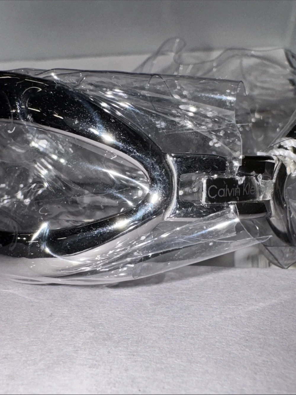 NWT Calvin Klein Silver Tone Bangle Bracelet w/ Box Sealed MSRP $165 CAD
